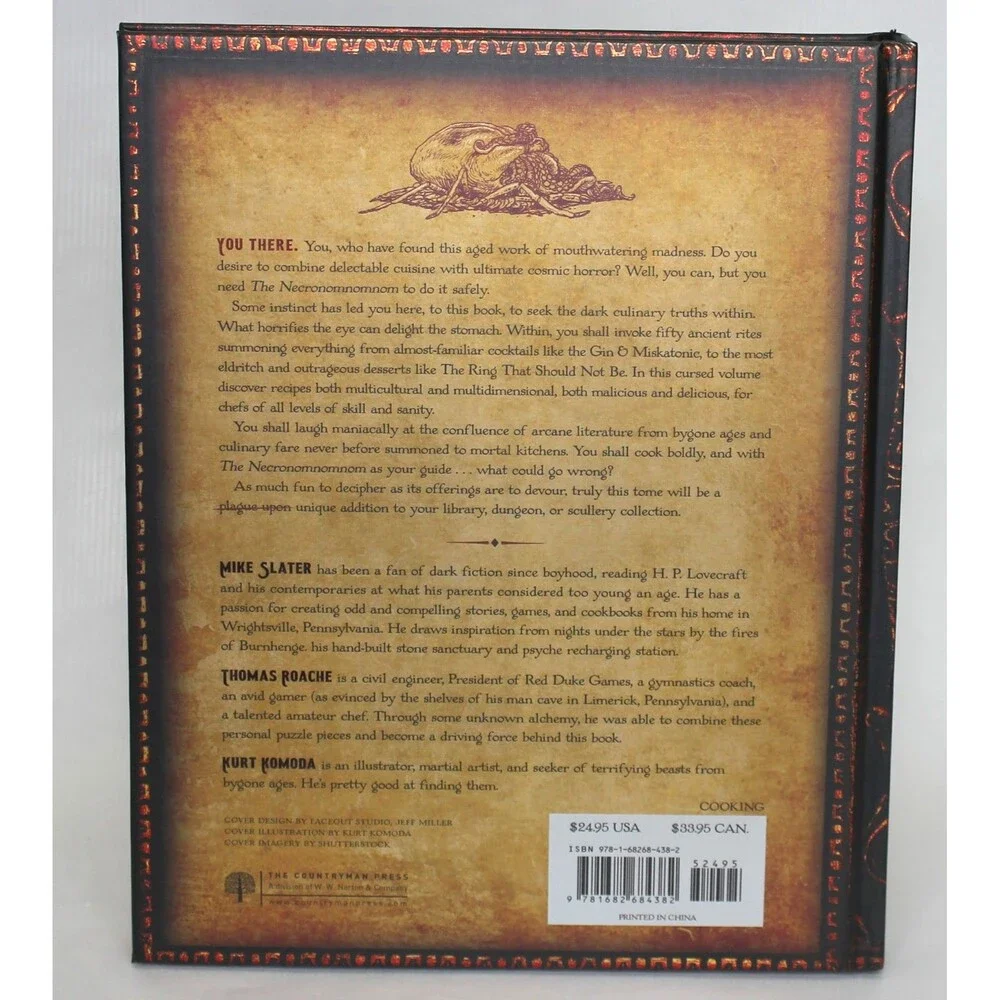 NECRONOMNOMNOM Recipes & Rites Lore H.P. Lovecraft Mike Slater 2019 HC Cookbook
